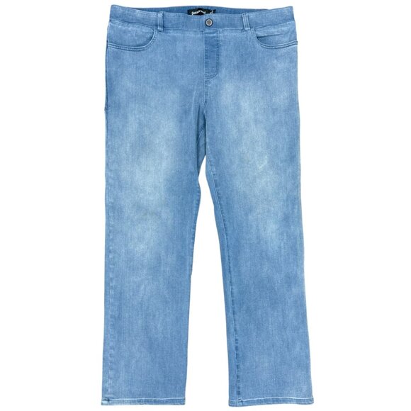 Women's BETABRAND Yoga Denim Pull-On Straight Leg Jeans | Size XL Short - Picture 4 of 11